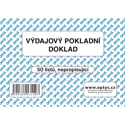 1311 - Výdajový doklad jedn. A6, 50 listů