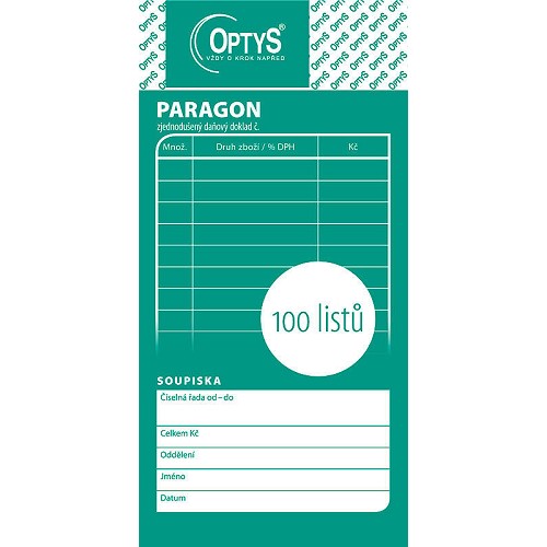 1070 - Paragon obchodní, 100 listů