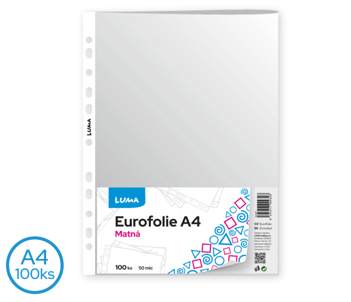 Eurofólie A4 - matná 100ks LUMA
