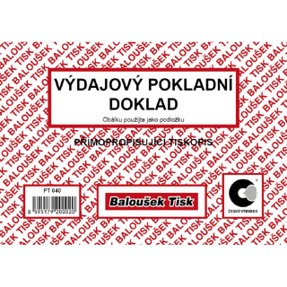 PT040 - Výdajový pokladní doklad A6