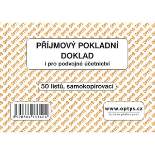 1314 - Příjmový doklad A6, 50 l., NCR