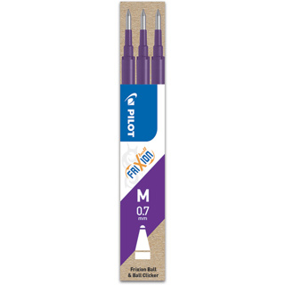 Pilot, Náplň do Rollerů FriXion Ball, 0.7, (M) střední, 3 ks, (M) střední, fialová