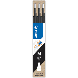 Pilot, Náplň do Rollerů FriXion Ball, 0.7, (M) střední, 3 ks, (M) střední, černá