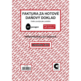 PT198-Faktura za hotové - daňový doklad A5
