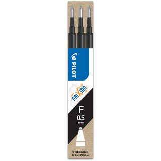Pilot, Náplň do Rollerů FriXion Ball, 0.5, (F) tenký, 3 ks, (F) tenký, černá