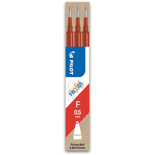Pilot, Náplň do Rollerů FriXion Ball, 0.5, (F) tenký, 3 ks, (F) tenký, červená