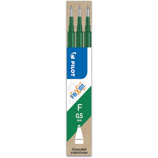 Pilot, Náplň do Rollerů FriXion Ball, 0.5, (F) tenký, 3 ks, (F) tenký, zelená