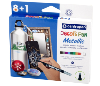 Popisovač CENTROPEN 2738/8+1 DECORPEN METALLIC