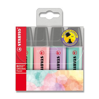 Zvýrazňovač Stabilo Boss Original Pastel - sada 4 barev