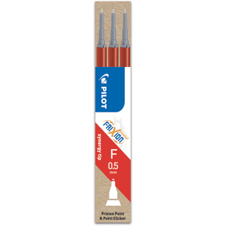 Pilot, Náplň do Rollerů FriXion Point, 3 ks, (F) tenký, červená